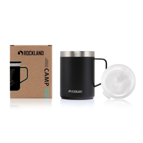Kubek termiczny Rockland Camp Mug 0,35 l - czarny - opakowanie
