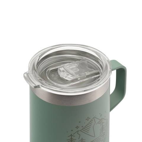 Kubek termiczny Rockland Camp Mug 0,35 l - zielony - otwieranie