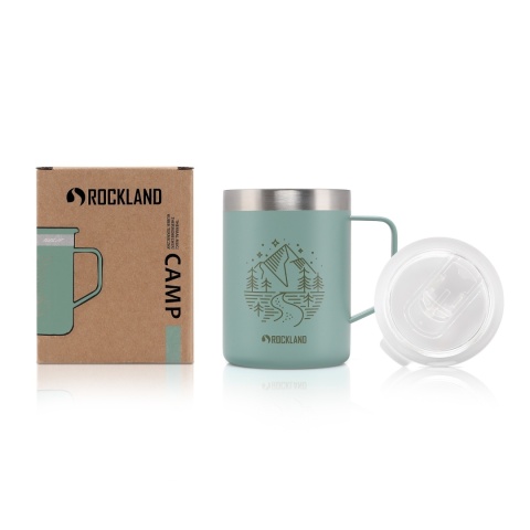 Kubek termiczny Rockland Camp Mug 0,35 l - zielony - opakowanie