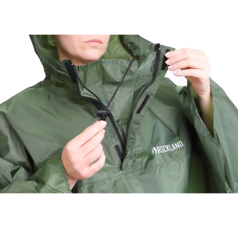 Ponczo przeciwdeszczowe Rockland Cloud - olive - rozpięcie