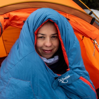 Śpiwór puchowy Freetime Micropak 800D - zamek prawy