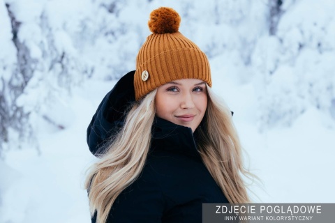 Czapka zimowa SuperYellow Arctos z wełny merino - lifestyle 1