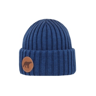 Czapka z wełny merino SuperYellow Björn - granatowy
