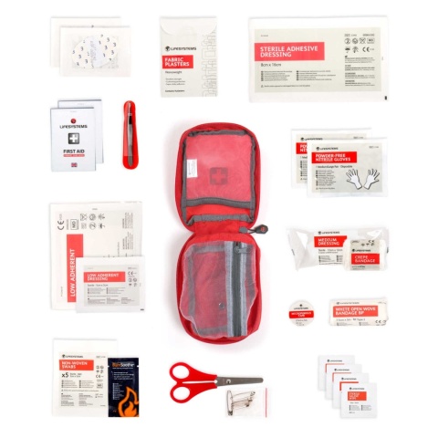 Apteczka trekkingowa Lifesystems Trek First Aid Kit - czerwony - skład