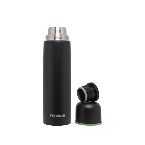 Termos stalowy Rockland Helios 1 l - czarny - otwarty