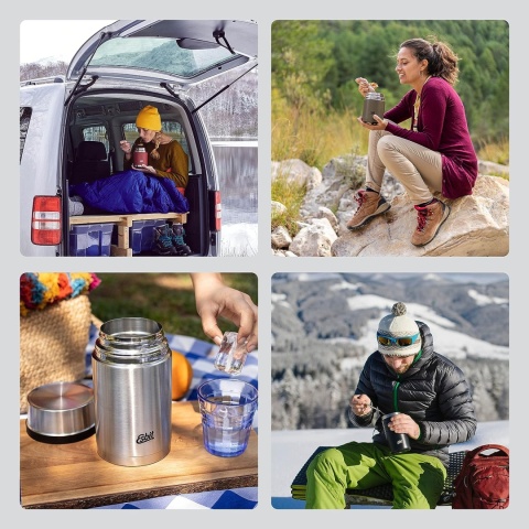 Termos obiadowy Esbit Sculptor Food Jug 0,75 l - czerwony - użycie 2