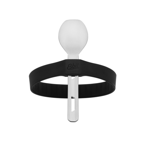 Termos obiadowy z niezbędnikiem Esbit Classic Food Jug Cutlery Set 0,75 l - czarny - niezbędnik w mocowaniu