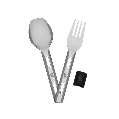 Termos obiadowy z niezbędnikiem Esbit Classic Food Jug Cutlery Set 0,75 l - czarny - niezbędnik