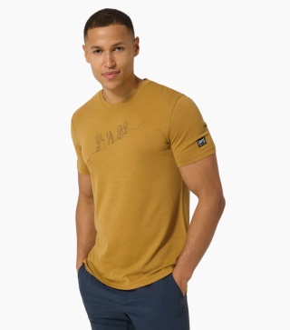 Koszulka męska z wełny merino Super.Natural Hiking Tee - piaskowy