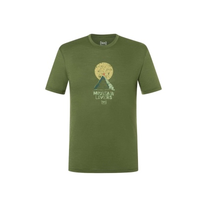 Koszulka męska z wełny merino Super.Natural Na Map Tee - zielony
