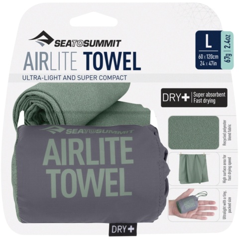 Ręcznik szybkoschnący Sea To Summit Airlite Towel - sage green L - opakowanie