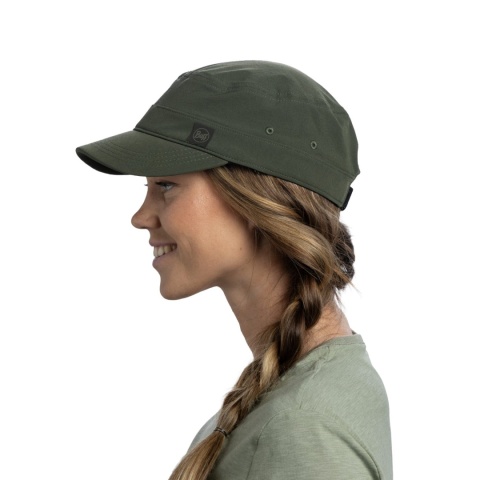 Czapka patrolówka Buff Military Cap - solid khaki - modelka 1