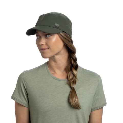 Czapka patrolówka Buff Military Cap - solid khaki - modelka 3