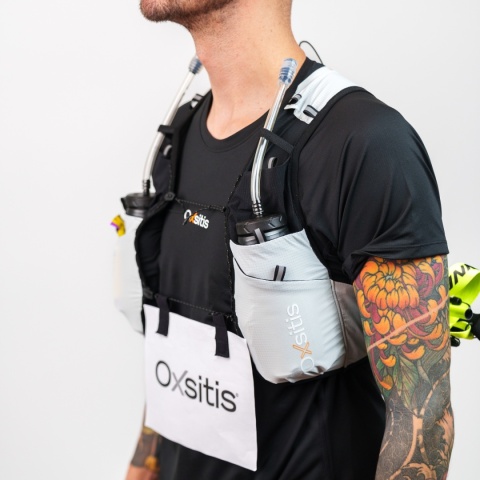 Kamizelka biegowa Oxsitis Ghost 8 - grey/orange - drugi bok