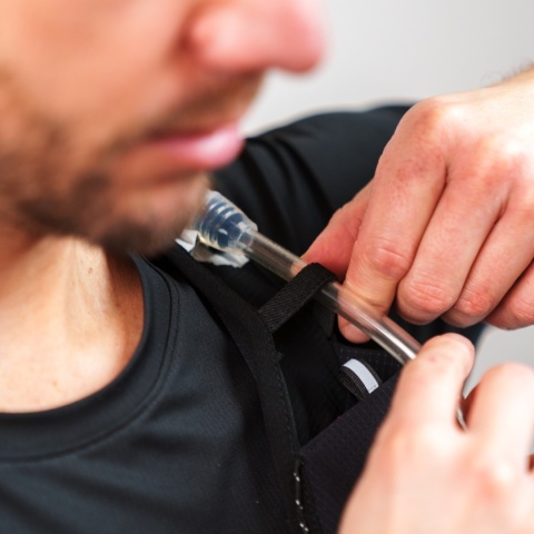 Kamizelka biegowa Oxsitis Ghost 8 - grey/orange - softflask 4