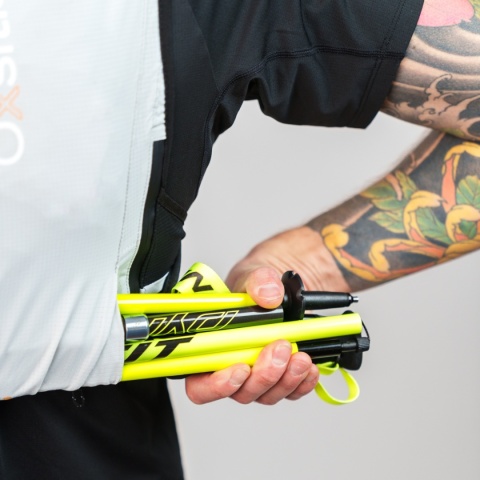 Kamizelka biegowa Oxsitis Ghost 8 - grey/orange - kieszeń tunelowa 2