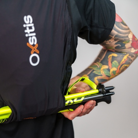 Kamizelka biegowa Oxsitis Ghost 8 - black - kieszeń tunelowa 1