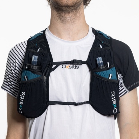 Kamizelka biegowa Oxsitis Gravity 10 - lake - kieszenie przód