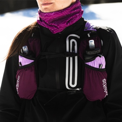 Kamizelka biegowa damska Oxsitis Gravity 10 - lilac - lifestyle 1