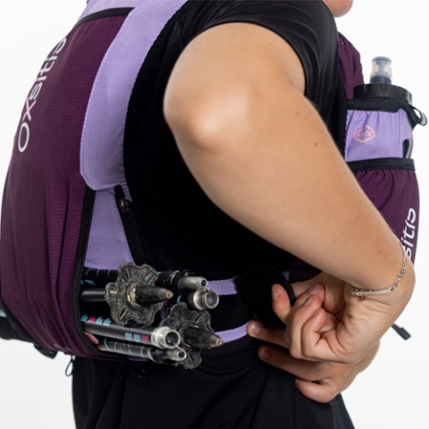 Kamizelka biegowa damska Oxsitis Gravity 10 - lilac - dopasowanie 2