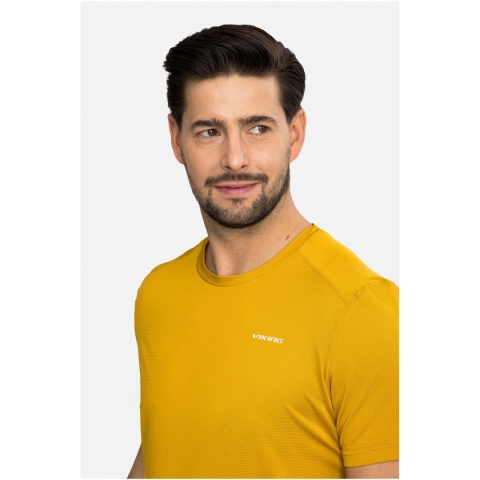 Koszulka męska Viking Tover Man Polartec - żółty - z bliska przód