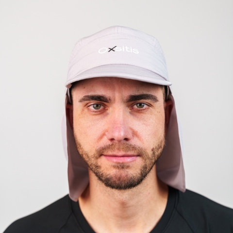 Czapka do biegania Oxsitis X-Plore Cap - grey - przód