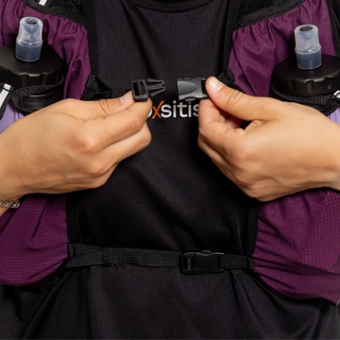 Kamizelka biegowa damska Oxsitis Gravity 5 - lilac - dopasowanie 2