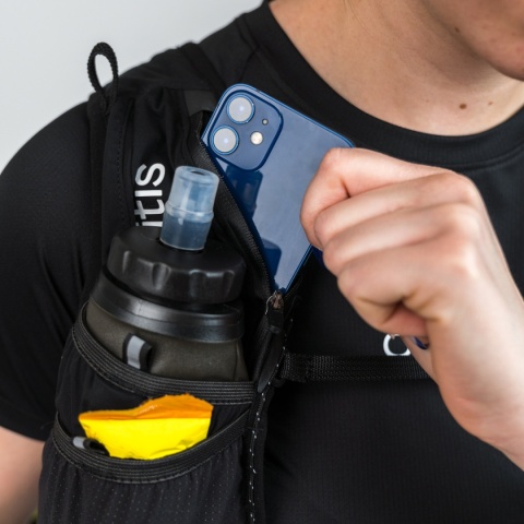 Plecak biegowy Oxsitis Spectre 12 - black/orange - kieszeń na telefon