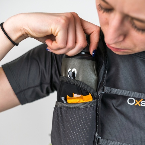 Plecak biegowy Oxsitis Spectre 12 - black/orange - kieszenie przód