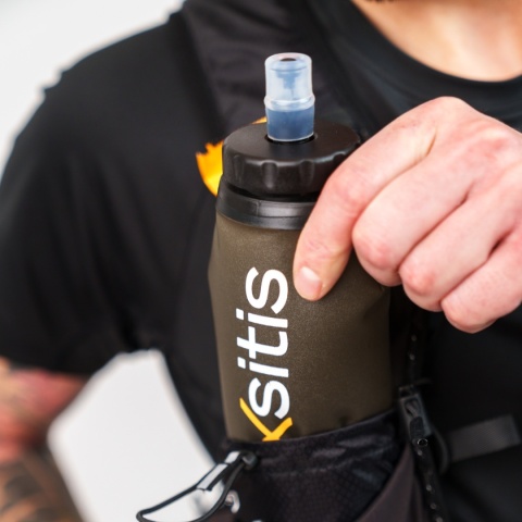 Plecak biegowy Oxsitis Spectre 16 - black/orange - softflask 1