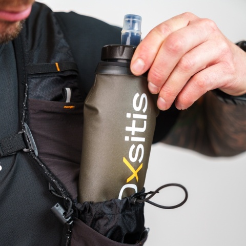 Plecak biegowy Oxsitis Spectre 16 - black/orange - softflask 3