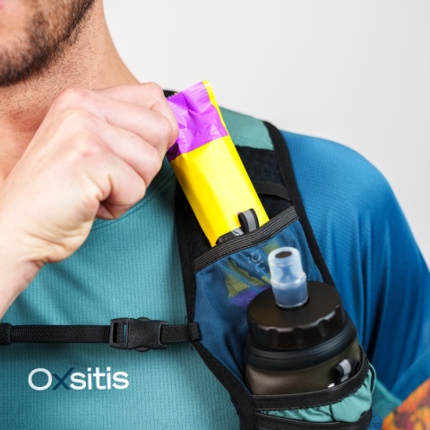 Kamizelka biegowa Oxsitis Gravity 5 - green - kieszeń na akcesoria