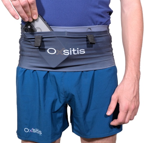 Pas biegowy Oxsitis Spectre Slimbelt - navy blue - kieszeń przód