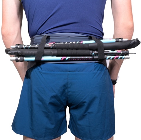 Pas biegowy Oxsitis Spectre Slimbelt - navy blue - mocowanie kijów trekkingowych