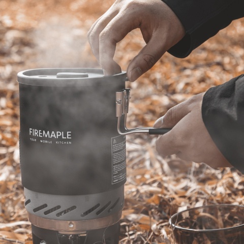 Kuchenka turystyczna FireMaple FMS X1 Pro - black red - użycie 1