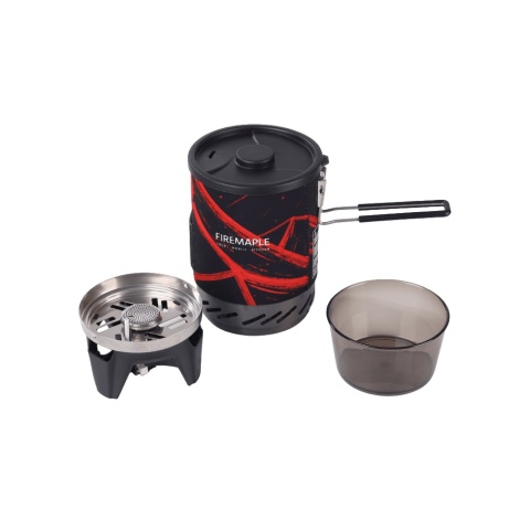 Kuchenka turystyczna FireMaple FMS X1 Pro - black red - zestaw
