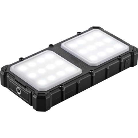 Powerbank solarny Sandberg Solar Powerbank CampLED 10000 z lampą LED - druga strona