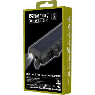 Wodoodporny powerbank solarny Sandberg Outdoor Solar 24000