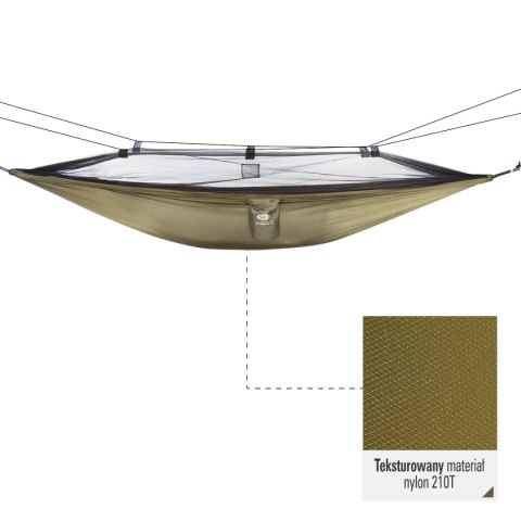 Hamak turystyczny z moskitierą Nils Camp NC3116 - olive - materiał