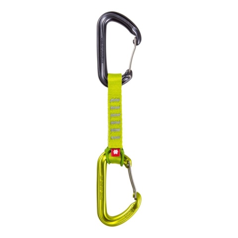 Ekspresy wspinaczkowe Ocun Hawk QD Wire Eco-Pes 16 mm 10 cm - 6 szt. - zielony - jedna sztuka