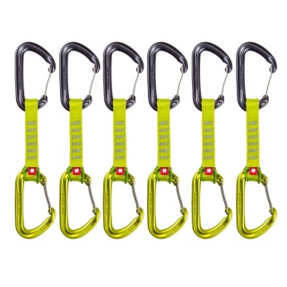 Ekspresy wspinaczkowe Ocun Hawk QD Wire Eco-Pes 16 mm 10 cm - 6 szt. - zielony
