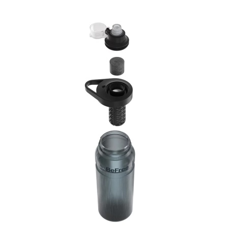 Butelka z filtrem Katadyn BeFree AC Bottle 0,7 l - smoke - rozłożona