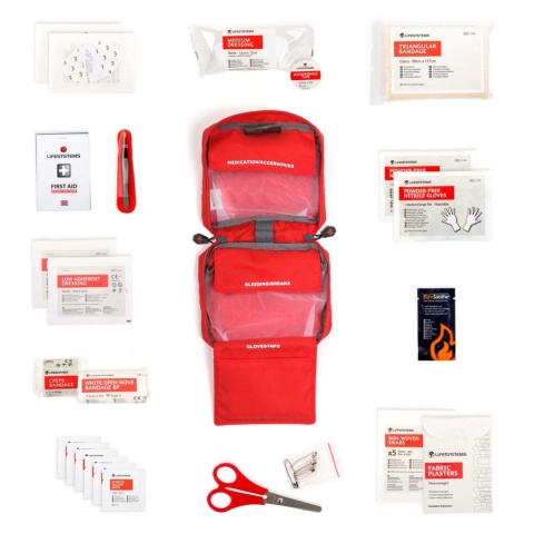 Apteczka turystyczna Lifesystems Explorer First Aid Kit - czerwony - wyposażenie