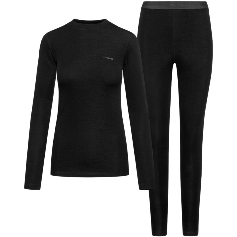 Bielizna termoaktywna damska Viking Meriboo Lady Set Merino - czarny - główne