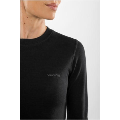 Bielizna termoaktywna damska Viking Meriboo Lady Set Merino - czarny - detal 3