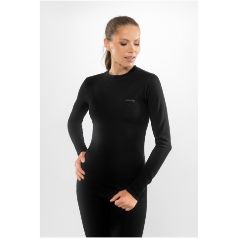 Bielizna termoaktywna damska Viking Meriboo Lady Set Merino - czarny - detal 1