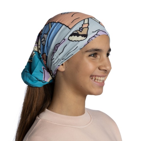 Chusta wielofunkcyjna dziecięca Buff Original EcoStretch Neckwear Youth Teyt - multi - użycie 1