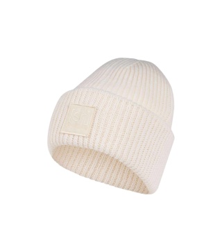Czapka z wełną merino Super.Natural Krissini Beanie - fresh white (biały)