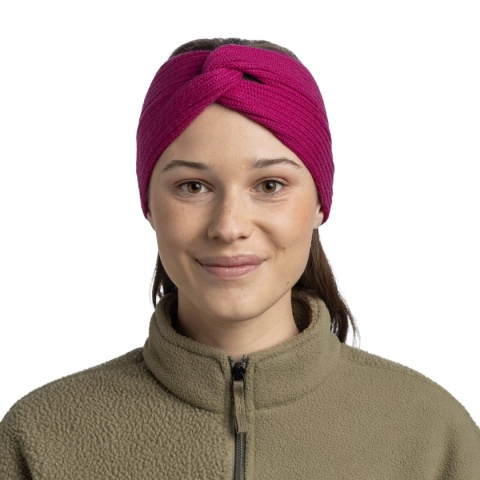 Opaska z wełny merino Buff Merino Wool Headband Norval - orchid (fioletowy) - przód