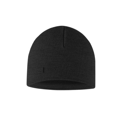 Czapka z wełny merino Buff Merino Fleece Beanie - czarna - główne